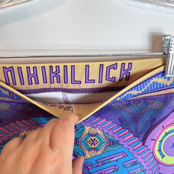 NIXI KILLICK Bold Colorful Logic Lattice Unisex Active Yoga Legging Tights - Picture 5 of 10